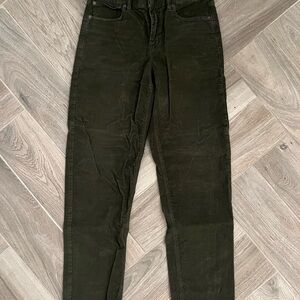American Eagle Olive Green Corduroy denim  size 10 long